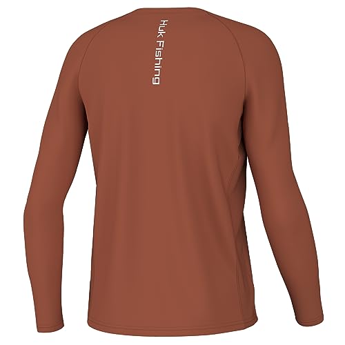 Image of HUK Boys Pursuit Solid Long Sleeve Shirt, Fishing Shirt for Kids