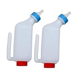 Leefasy Lamb Nursing Bottle Sheep Milk Bottle Tool Convenient Versatile Lamb Feeding 800ml for Puppy Feeding Sheep Small Animal, 2pcs