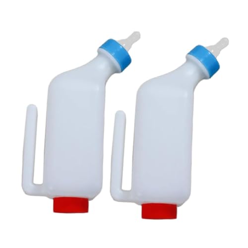 Leefasy Lamb Nursing Bottle Sheep Milk Bottle Tool Convenient Versatile Lamb Feeding 800ml for Puppy Feeding Sheep Small Animal, 2pcs