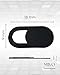Webcam Cover Slide [5-Pack], Ultra-Thin Web Camera Cover for Macbook Pro, iMac, Laptop, PC, iPad Pro, iPhone 8/7/6 Plus, Tech Accessories, Camera Blocker Slider, Protect Your Visual Privacy [Black]