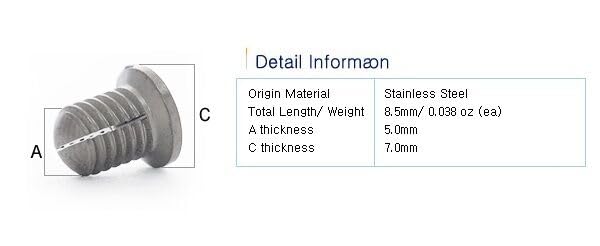HANAKO Scissor Parts: Regular Screws Set of 5 (SR 5)