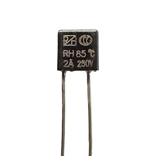 10PCS Temperature Cutoff Fuse Control Thermal Fuse 250V 2A 85°C for LED Light Overheat Protection, Non-Resettable Safety Fuse