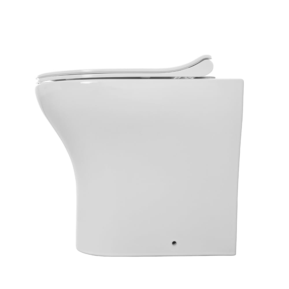 Wc singolo filomuro bianco lucido senza brida, scarico universale a parete o a pavimento, fissaggi inclusi, ITACA