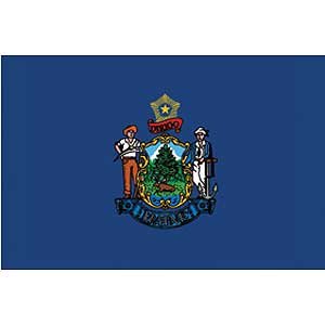 Flag State Maine Poly 2ft X 3ft
