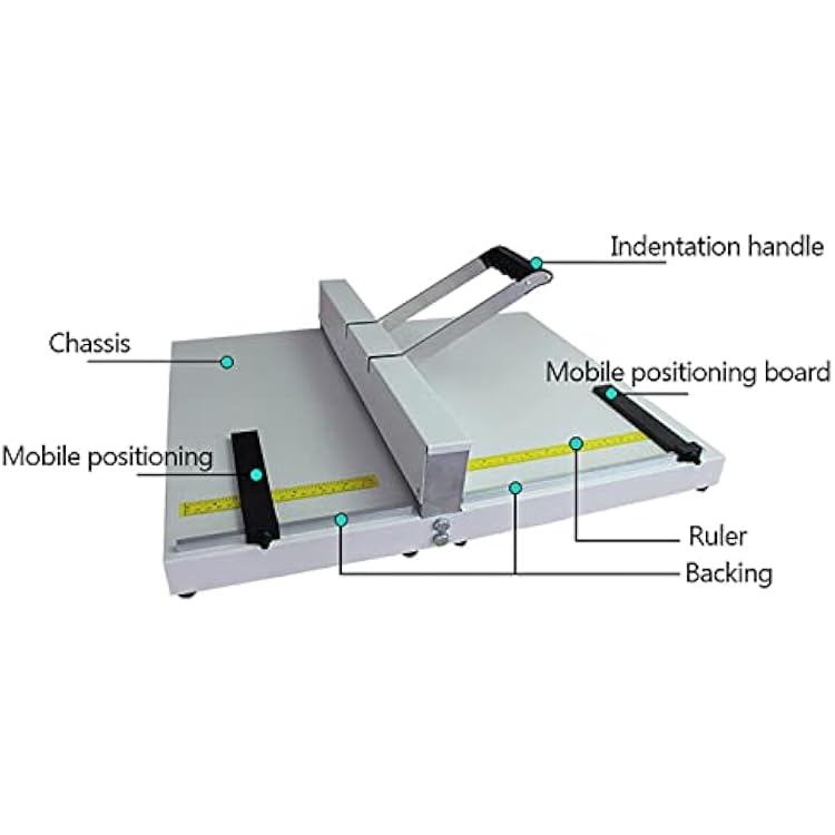 450mm Manual Paper Creasing Machine Paper Scoring Creasing Machine Paper Folding Machine with Positioning Ruler, Heavy Duty Paper Folding for Greeting Cards Booklets Photo Paper