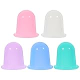 Beavorty 5 PièCes Ventouses De Massage En Silicone   ThéRapie Sous Vide Anti Cellulites, Soin Visage Et Corps, AméLioration De La Circulation Et Tonification Musculaire