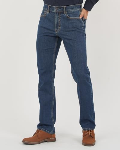 APUOR Men's Regular Fit Flex Jeans Comfort Straight Jeans2