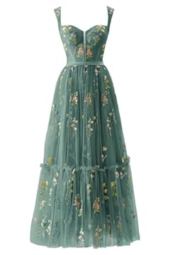 dress with embroidery flowers