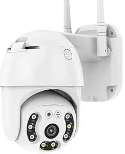 COUNTRYCAM Smart Wi-Fi CCTV Camera Home Office Shop Indoor Outdoor Waterproof IP Security Camera with Adapter 1080P 360 degree Rotation Full-Color Light-Night Vision (Outdoor PTZ 1080p)