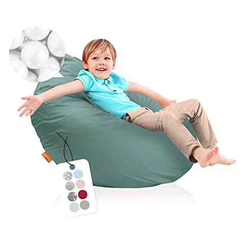 joyfill® XXL Sitzsack Kinder ÖKO-TEX Zertifiziert & 100% Made in Germany I Extra leise & Schadstofffreie Mikroperlen I Kinder Sitzsack XXL mit weichem Baumwollbezug ideal für Jungen & Mädchen Cover