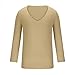 Mens Compression Shirts Long Sleeve Deep V Neck T-Shirt Low Cut Undershirts Tee Top Base Layer Cold Weather Coffee