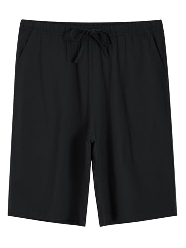 Latuza Women's Knee Length Pajama Shorts Cotton Knit Bermuda Sleep Shorts2