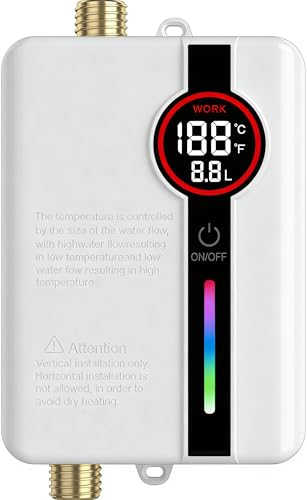 Chauffe-eau électriques 220V 3500W, Chauffe-eau électrique sans réservoir, Petit chauffe-eau...