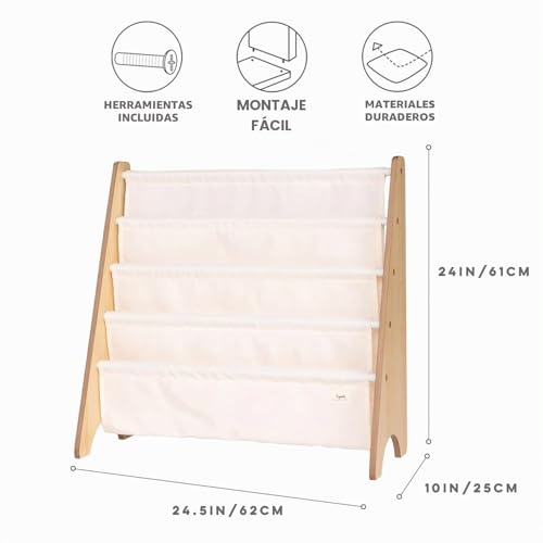 Miniatura 3 de 3 Sprouts - Estantería Infantil - Librería Montessori Para Niños, Organizador De Libros Y Juguetes - Crema