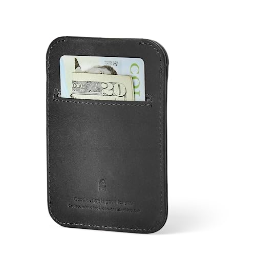 Image of Distil Union Wally Sleeve | Premium Leather Slim Minimalist Wallet & RFID-Shielded Credit Card Holder | MagLock Security, Pull-Tab Access