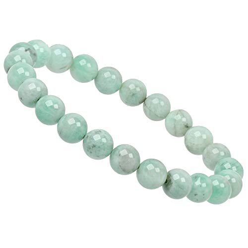 ELEDORO Pulsera elástica de perlas de piedras preciosas auténticas de chakra de PowerBead Cover