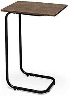 GICOS IMPORT EXPORT SRL Tavolo tavolino Struttura in Metallo con Piano in Legno Color Noce 40 * 30 * 60 cm Salotto Giardino DOU-789649