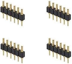 Treedix 4 vergoldete Federstecker, 7,5 mm lang, PCB-Durchgangsbuchse (6-poliger Stecker)