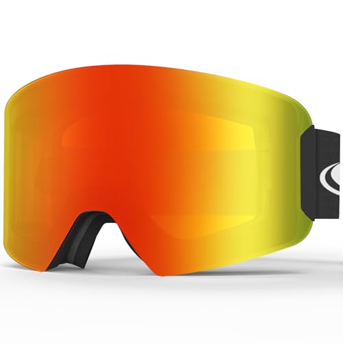 Findway Gafas de esquí, gafas de nieve antivaho cilíndricas, gafas de snowboard con protección UV para hombres y mujeres