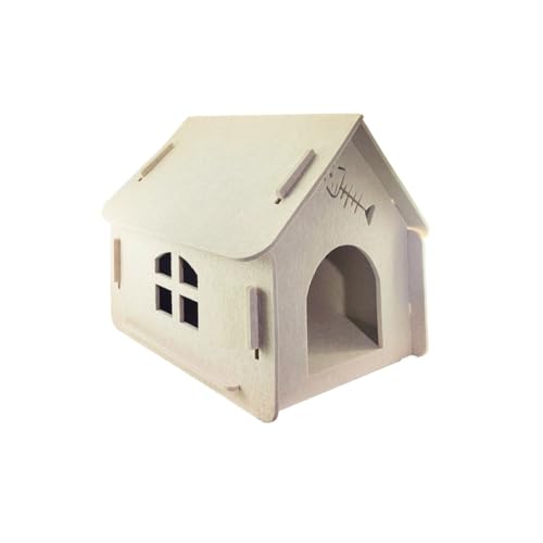 Casinha Toca Gato Casa Pet Cama Felino Caminha Desmontável (Palha)