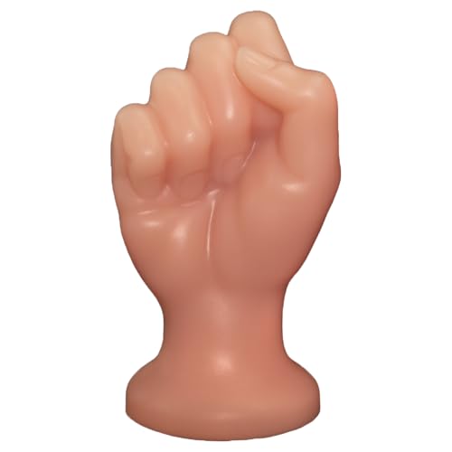 アナルプラグ 凹凸あり 液体シリコン 吸盤付き ベージュ 全三サイズ L:8.4cmX15.4cm - 画像1