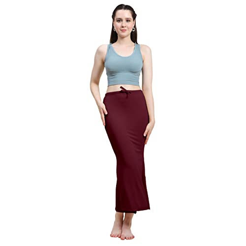 Image of Amazon Brand - Anarva Women Cotton Blended Saree Shapewear Regular Petticoat Skirt For Saree