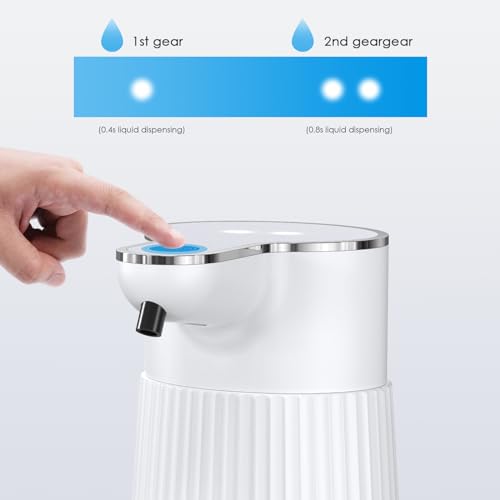 Image of 13.5oz Automatic Soap Dispenser, Hand Soap Dispenser Touchless, Water-Resistant and Rechargeable Foaming Dispenser for Bathroom Kitchen