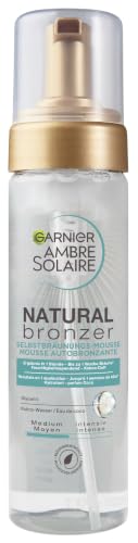 Garnier Selbstbräunungsmousse Pflegender Selbstbräuner für eine natürliche und fleckenfreie Bräune Ambre Solaire Natural Bronzer 1 x 200 ml