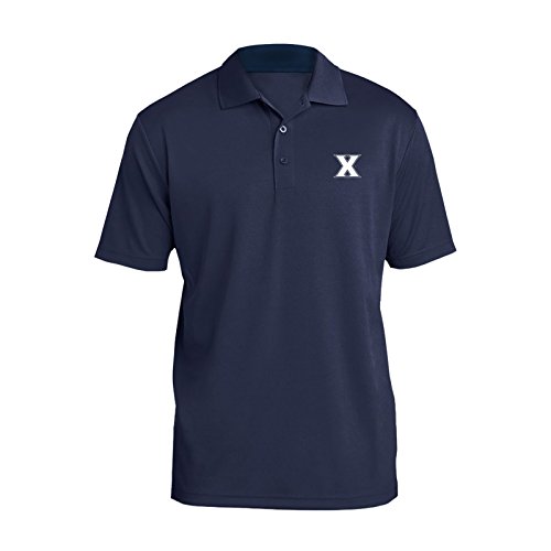 UGP Campus Apparel AP07 - Xavier Musketeers Primary Logo Left Chest Mens Polo - Large - Navy