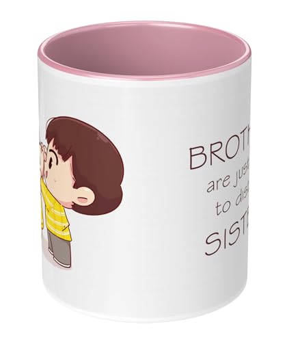Image of Raksha Bandhan Gifts Printed Mug with Keychain Best Rakhi Combo Gift Set for Brother Rakshabandhan Return Gifts for Sister White 350ml Coffee Mug(Pack of 5) Combo Set(RMCKRCG910)