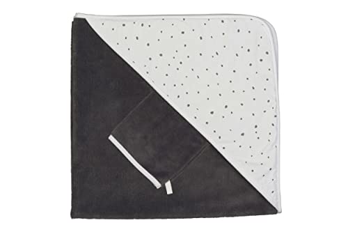 Vaco Capa de baño con cesto para la ropa sucia de 80 cm, polialgodón, color gris