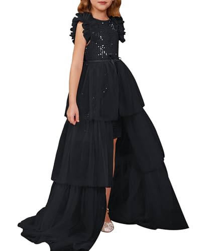 Image of GRACE KARIN Girls Dresses Sequin Party Formal Pageant Dress Tween Girl Birthday Tulle Prom Princess Maxi Dress Size 5-14