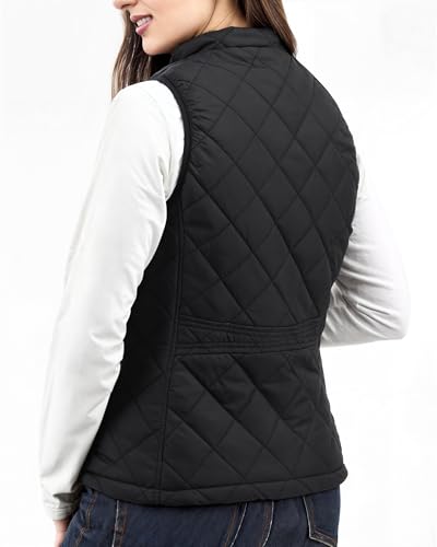 NY Threads Puffer Vest Women Slim Fit Lightweight Stand Collar Quilted Zip Puffer Vest2