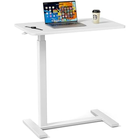 Elevon Overbed Bedside Table with Wheels, Adjustable Hospital & Home Use Bed Table, Rolling Laptop Table, Mobile Standing Desk Cover