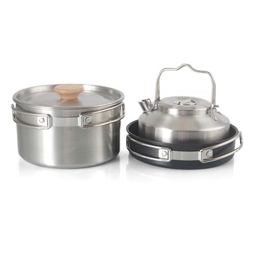 Ensemble de casseroles et poêles de camping légères HUIOP - 6