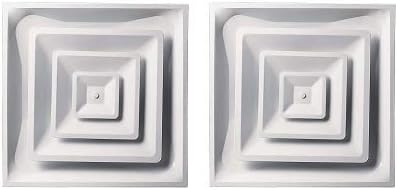 Accord Ventilation ABCD2X2 Ceiling Diffuser, 24" x 24", White (2-(Pack))