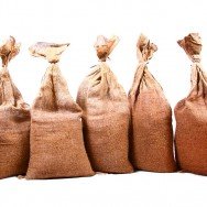 10 Filled Hessian Sandbags, Filled Sandbags, Set of 10 Including Delivery, Filled Sand-bags,
