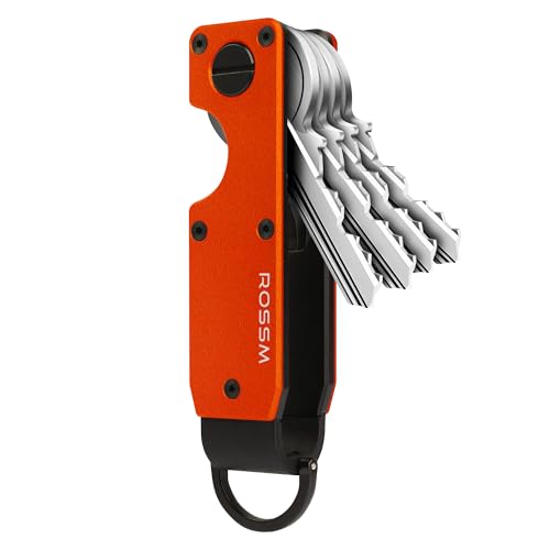 ROSSM Organizador de chaves Porta chaves metálico compacto | Porta chaves minimalista inovador | Estojo de chaves para homem
