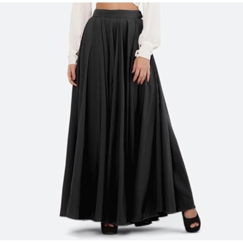 Image of JYESHTA Women's American Crepe Flared A Line Stitched Long Skirt with 12 Mtr Flare 40 in Height | Skirts for Women Long Length | Long Skirts for Girls