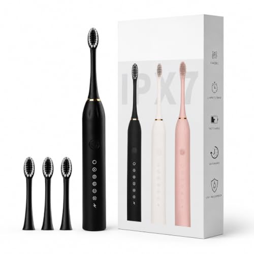 Electric Toothbrush for Men Woman Adults sonic with 6 Modes, 4 Br...