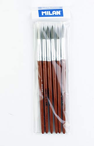 Pack 6 Pinceles Escolar Serie 101 nº 11 Milan