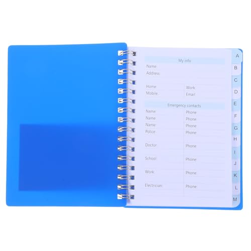 FONDOTIN パスワード管理ノート アルファベットタブ付き コイル綴じでスムーズなページめくり 便利なインデックス機能付き ウェブサイトア