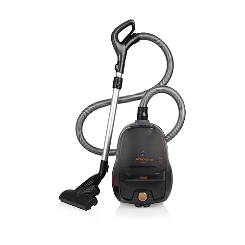 Princess Airmotion Pro, Duftfunktion für frische Luft, Leicht & Kompakt & großes Volumen 4L, wendig mit 3 Rollen, 4,5 kg, 800W, 21 kPa, HEPA-Filter, 12m, 68 dB, Beutelstaubsauger 336090