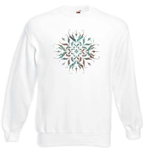 Sweatshirt abstrait tatouage à col rond avec impression haute densité