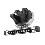 PRETYZOOM Telefonanzahlplattenhalter Für Auto Mit Parkplatzkarte Und Drehmechanismus Zur Privatsphäre Gruppen Zahlenkombination Stabiler Halter Für Fahrzeugnummer