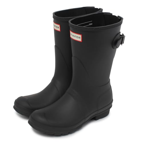 [HUNTER] [ハンター] オリジナル ショート バック アジャスタブル ブーツ WFS1013RMA (ブラック, 日本の靴のサイズ寸法, 大人, 数値, 23.0 cm) [並行輸入品]