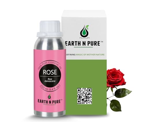 Image of Earth N Pure Rose (Gulab Oil) Essential Oil Natural and Therapeutic Grade 250 ml