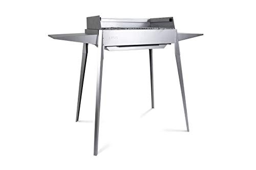 Lisa Luxury Barbecue a carbonella professionale in ferro alluminato Etna F 60x40 cm Grigio
