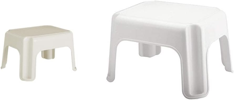 Rubbermaid One-Step Stool, Bisque, Holds up to 200 Pounds, Ideal for Home, Office, Garage, Durable Step Stool, FG275300CYLND, 7.1 inches Height, Gray : Office Products