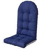 NAVINE Adirondack Chair Cushion, Thickened High Back Patio Cushions with Tie and Non-Slip Bottom, Water-Resistant and UV-Protected Patio Chair Cushion for Indoor and Outdoor, Dark Blue